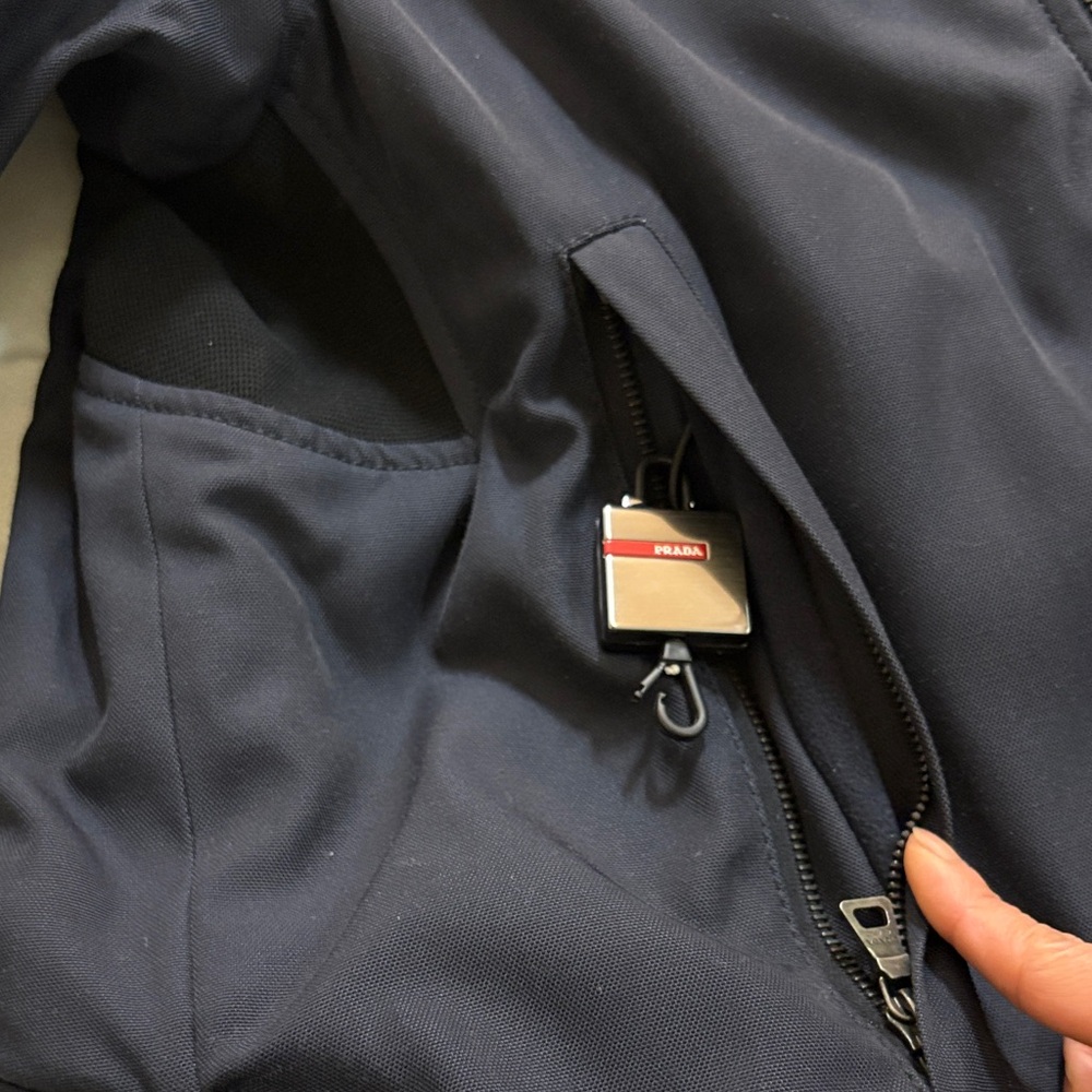 Prada Ski Jacket Charcoal Zip-Up Jacket Size 50 - Picture 9 of 16